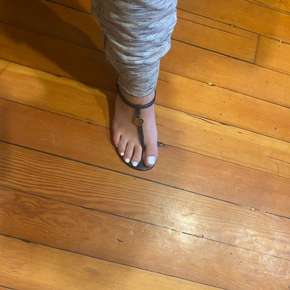 Tory Burch Leather Wedge Slingback Sandals  Size 7.5-8 - Picture 13 of 13